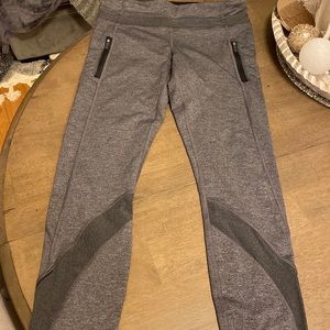 Lululemon grey zippers high waist legging size 4